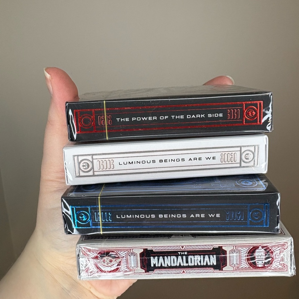 Star Wars & The Mandalorian 4 Decks of  Playing Cards New Sealed Theory 11 - Picture 2 of 13